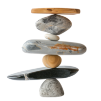 Balanced Stone, spar and wellness concept isolate on transparency background png