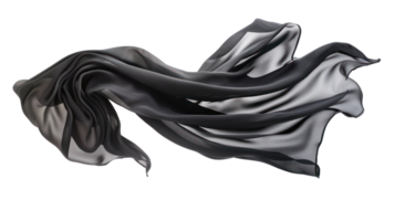 flottant noir en tissu soufflant isoler sur transparence Contexte png