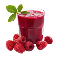 Raspberry juice front view isolate on transparency background png