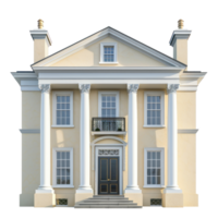 Georgian House front view full length isolate on transparency background png