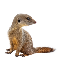 Mongoose side view full body isolate on transparency background png
