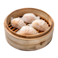 Har gow dumpling front view full length isolate on transparency background png