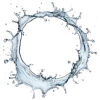 water splash round circle isolate on transparency background png