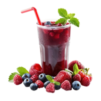 Mix berries juice front view isolate on transparency background png