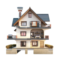 Split-Level House isolate on transparency background png