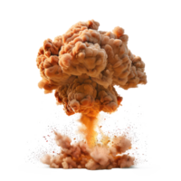 Explosion nuclear bomb isolate on transparency background png
