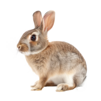 Rabbit front view full body isolate on transparency background png