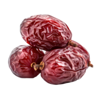 Dry red dates front view isolate on transparency background png