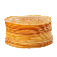 Pancake side view full length isolate on transparency background png