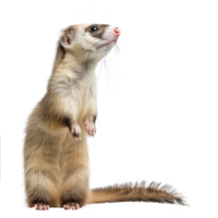 Ferrets pet side view full body isolate on transparency background png