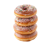 donut stack side view full length isolate on transparency background png