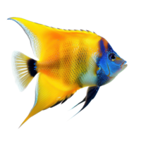 Angelfish side view full body isolate on transparency background png