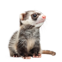 Ferrets pet side view full body isolate on transparency background png