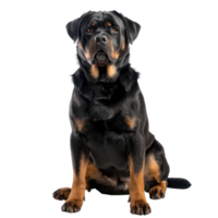 Rottweilers front view full body isolate on transparency background png