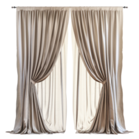 Modern Curtains front view full length isolate on transparency background png