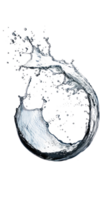 a splash of water on a curve shape bold lines stunning isolate on transparency background png
