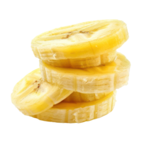 banaan plakjes kant visie vol lengte isoleren Aan transparantie achtergrond png