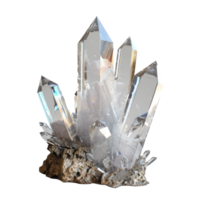 Beautiful crystal 3d rendering isolate on transparency background png