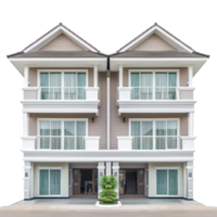 Duplex front view full length isolate on transparency background png