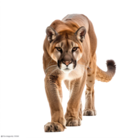 Puma front view full body isolate on transparency background png