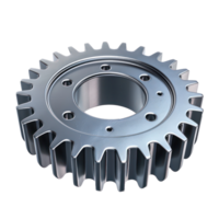 3d gear top view full length isolate on transparency background png