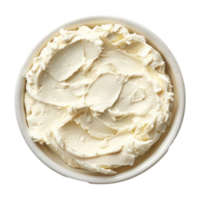 cream cheese top view full length isolate on transparency background png