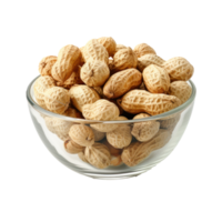 Peanuts in a bowl isolate on transparency background png