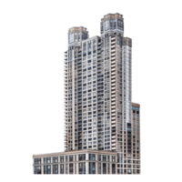 Skyscraper Residential isolate on transparency background png