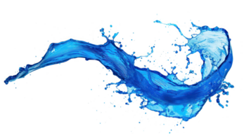 a blue splash of water on a curve shape bold lines stunning isolate on transparency background png