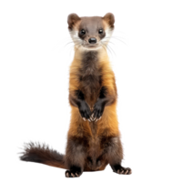 Marten front view full body isolate on transparency background png