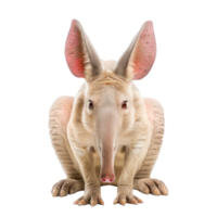 Aardvark front view full body isolate on transparency background png