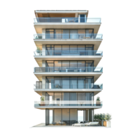Penthouse front view full length isolate on transparency background png