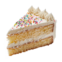 Vanilla cake front view full length isolate on transparency background png