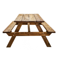 Picnic Table front view full length isolate on transparency background png