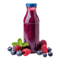 berry smoothies bottle isolated on transparency background png