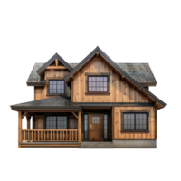 Ranch House front view full length isolate on transparency background png