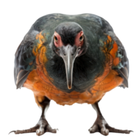Megapode bird front view full body isolate on transparency background png