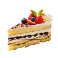 Vanilla cake side view full length isolate on transparency background png