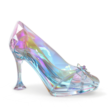 vidro chinelo 3d Renderização isolar em transparência fundo png