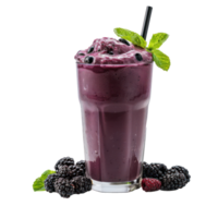 Blackberry Smoothie drink front view isolate on transparency background png
