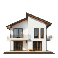 Split-Level House front view full length isolate on transparency background png