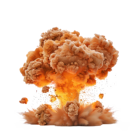 Explosion nuclear bomb isolate on transparency background png