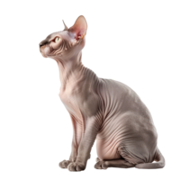 Sphynx Cats side view full body isolate on transparency background png