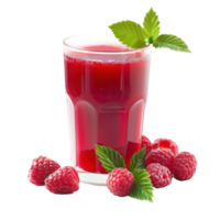 Raspberry juice front view isolate on transparency background png