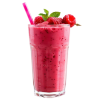 Raspberry Smoothie drink front view isolate on transparency background png