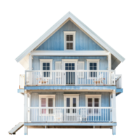 Beach House front view full length isolate on transparency background png