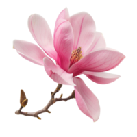 Magnolia flower isolate on transparency background png
