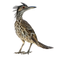 Roadrunner bird side view full body isolate on transparency background png
