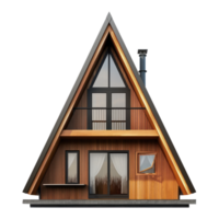 A-Frame House front view full length isolate on transparency background png