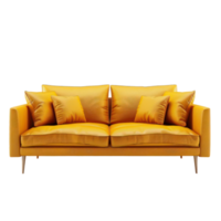 modern Sofa front view full length isolate on transparency background png